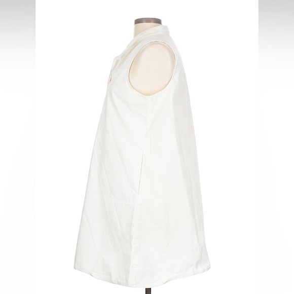 Tuckernuck Charlie White Collared Sleeveless Shirt Dress Size L - Picture 5 of 7